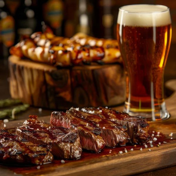 Carne e cerveja
